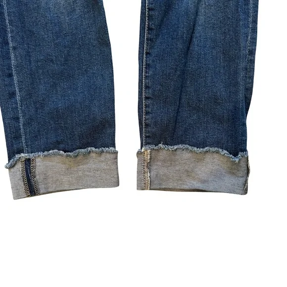 DL1961 Stevie Mid Rise Silm Boyfriend Cuffed Jeans in Rebel, Sz 27 - Picture 12 of 14